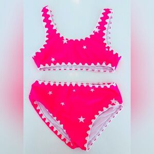 Global Love 2 piece hot pink girls bikini size Large